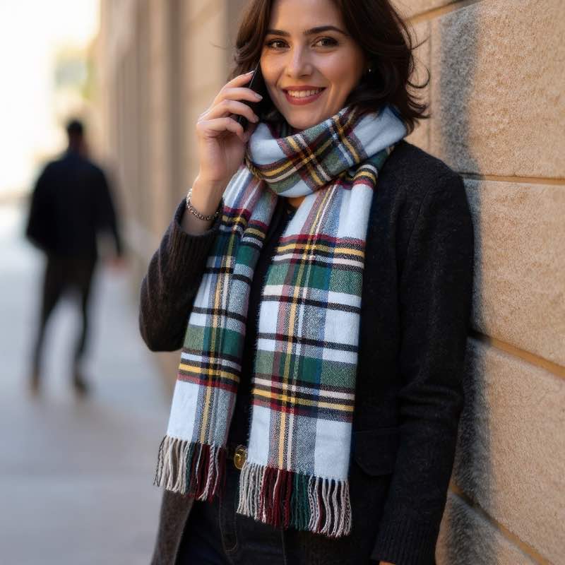 Women's Cashmere Scarf Scottish (Plaid)